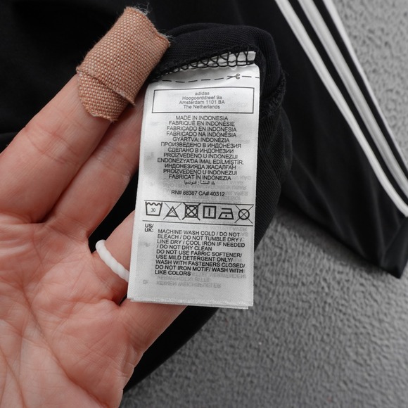 Adidas Originals Mens XS Funnel Neck Track Jacket 3 Stripes Black 1/4 Zip‎ NWT - Picture 11 of 13